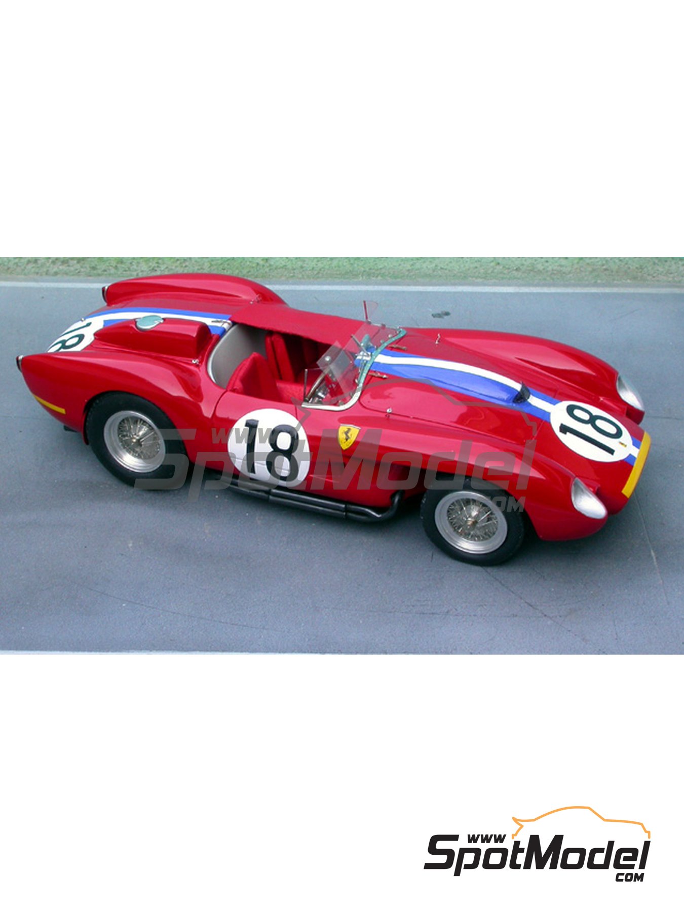 Ferrari 250 Testa Rossa TR 57 0666 - 24 Hours Le Mans 1958. Model car kit  in 1/24 scale manufactured by Renaissance Models (ref. 24-17, also 24/17)
